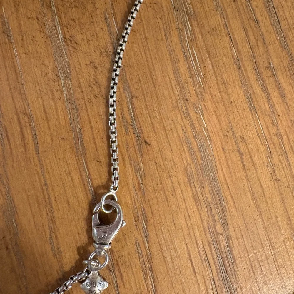 David Yurman Grey Titanium Box Chain Necklace - Picture 3 of 6